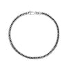 925 Sterling Silver Italian Oxidized Foxtail Chain Bracelet for Men and  Women