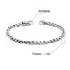 925 Sterling Silver Italian Oxidized 6MM Box Chain Lobaster Clasp Bracelet for Men and Boy's