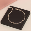 925 Sterling Silver Classic Beaded Station Bracelet Singapore Chain Bracelet with 0.4 CM Ball Beads for Women