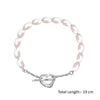 925 Sterling Silver Open Heart Pearl Bracelet for Teen and Women