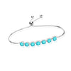 925 Sterling Silver Birthstone Adjustable Sliding Bolo Bracelets for Women and Girls