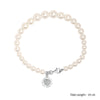 925 Sterling Silver Heart Charm Pearl Bracelet for Women