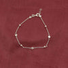 925 Sterling Silver Sparkle CZ Station Cable Chain Bracelet for Women