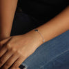 925 Sterling Silver Black Mother of Pearl Cubic Zirconia Adjustable Malachite Flower Bracelet for Women Teen