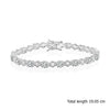 925 Sterling Silver Princess-Cut Square Tennis Classic Cubic Zirconia Bracelets for Women