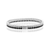 925 Sterling Silver Black and White Cubic Zirconia Classic Tennis Bracelet for Women