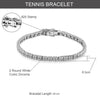 925 Sterling Silver Classic Cubic Zirconia Tennis Bracelet for Women