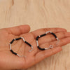 925 Sterling Silver Black Beads Nazariya Bracelet for Kids