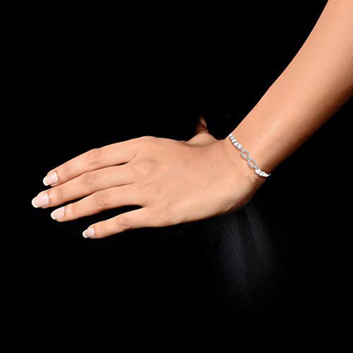 925 Sterling Silver Infinity CZ Ball Bead Sliding Bolo Bracelets for Women and Girls