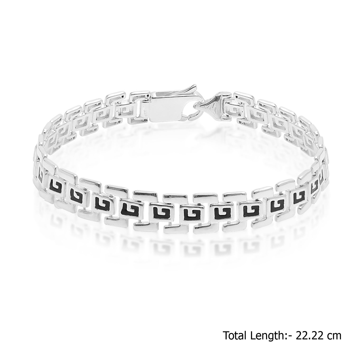 925 Sterling Silver Retro Modern Link Bracelet for Men's