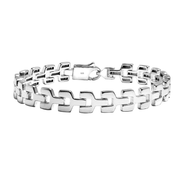 925 Sterling Silver Stylish Link Chain Bracelet for Men's