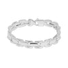 925 Sterling Silver Retro Modern Link Bracelet for Men and Boys