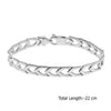 925 Sterling Silver Designer Chain Link Bracelet for Men 22 CM