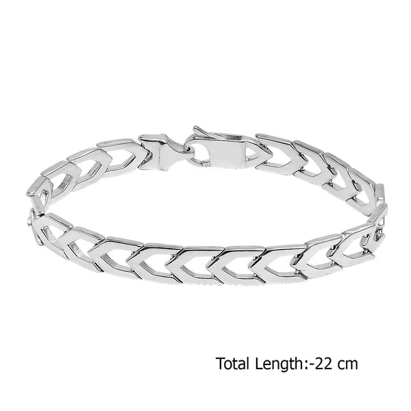 925 Sterling Silver Designer Chain Link Bracelet for Men 22 CM