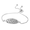 Personalised 925 Sterling Silver Name Inspiration Message Bracelet for Teen Women