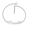 Personalised 925 Sterling Silver Name Bracelet for Girls & Women