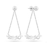 Personalised 925 Sterling Silver Name Dangler Earrings for Teen Women