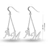 Personalised 925 Sterling Silver Initial Tassel Dangler Earrings for Teen Women