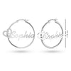 Personalised 925 Sterling Silver Heart Name ClickTop Hoop Earrings for Teen Women