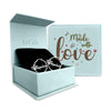 Personalised 925 Sterling Silver Heart Name ClickTop Hoop Earrings with Personalised Message BOX for Teen Women