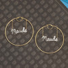 Personalised 925 Sterling Silver Click Top Hoop Name Earrings for Teen Women