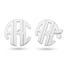 Personalised 925 Sterling Silver Monogram Initial Stud Earrings for Teen Women