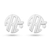 Personalised 925 Sterling Silver Monogram Initial Stud Earrings for Teen Women