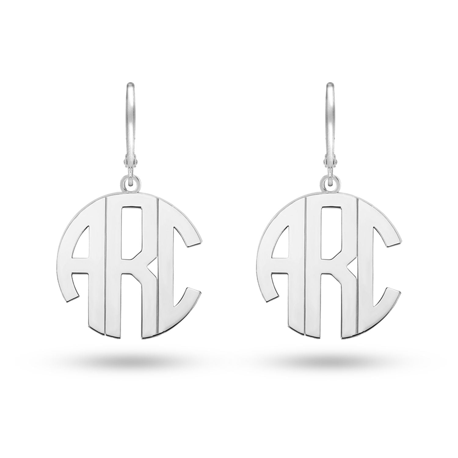 Personalised 925 Sterling Silver Monogram Earrings for Teen Women