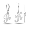 Personalised 925 Sterling Silver Initial Alphabet Earrings for Teen Women