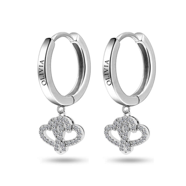 Personalised 925 Sterling Silver Name Message Earrings for Teen Women