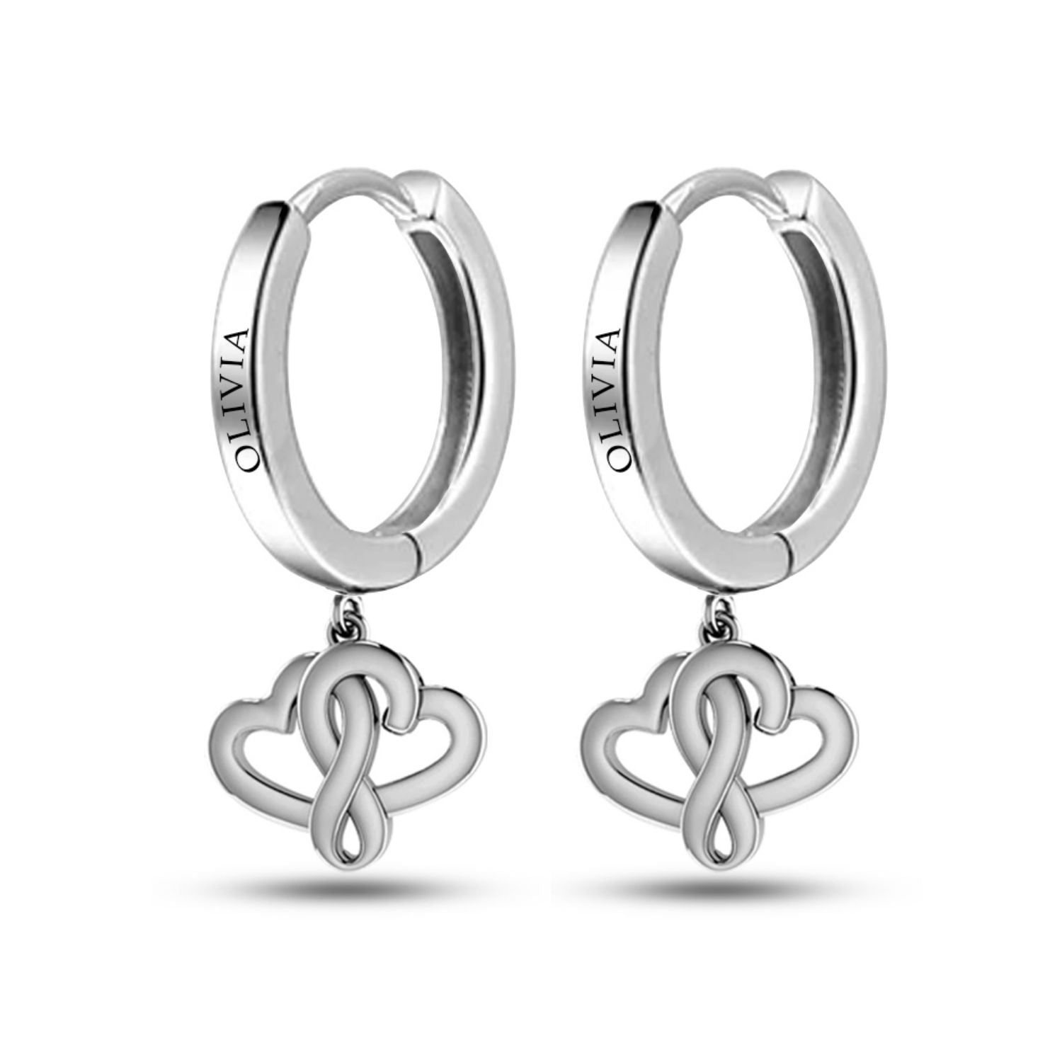 Personalised 925 Sterling Silver Name Message Earrings for Teen Women