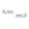 Personalised 925 Sterling Silver Name Small Bar Stud Earrings for Women Teen