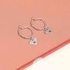 Personalised 925 Sterling Silver Unique Diamond Shape Hoop Earring for Women