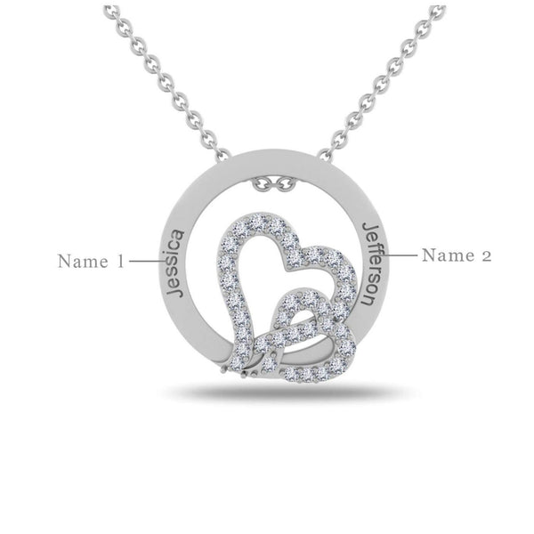 Personalised 925 Sterling Silver Couple Message Necklace for Teen Women