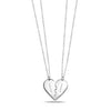 Personalised 925 Sterling Silver Broken Heart for Couple Engraved Name Necklace for Women