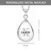 925 Sterling Silver Personalised Monogram Name Letter Oval Shape Custom Initial Alphabet Transparent Resin Pendant Necklace for Teen Women