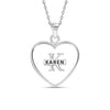 925 Sterling Silver Personalised Monogram Name Letter Heart Shape Custom Initial Alphabet Transparent Resin Pendant Necklace with Personalised Photo & Message BOX for Teen Women