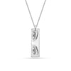 925 Sterling Silver Personalised Engraved Eyes Photo Bar Pendant Necklace for Women