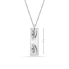 925 Sterling Silver Personalised Engraved Eyes Photo Bar Pendant Necklace for Women