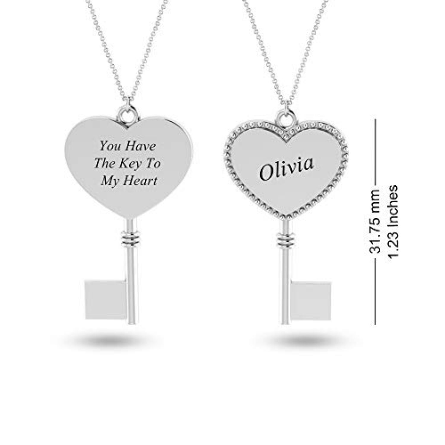 Personalised 925 Sterling Silver Pendant Name Message Necklace for Teen Women