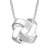 Personalised 925 Sterling Silver Interlocking Rings Name Pendant Necklace for Women