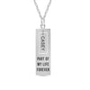 Personalised 925 Sterling Silver Engraved Name and Message Double Bar Necklace with Personalised Photo & Message BOX for Women