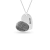 Personalised 925 Sterling Silver Actual Fingerprint Memorial Pendant Necklace for Men and Women