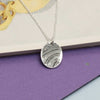 Personalised 925 Sterling Silver Actual Fingerprint Memorial Pendant Necklace for Men and Women