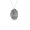 Personalised 925 Sterling Silver Actual Fingerprint Memorial Pendant Necklace for Men and Women