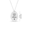 Personalised 925 Sterling Silver Actual Fingerprint Memorial Pendant Necklace for Men and Women