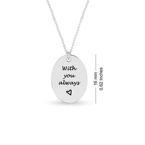 Personalised 925 Sterling Silver Actual Fingerprint Memorial Pendant Necklace for Men and Women