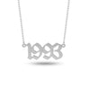 Personalised 925 Sterling Silver Birth Year ,Number Birthday Necklace for Teen Women