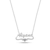 Personalised 925 Sterling Silver Name Heart Necklace for Teen Women