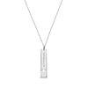 Personalised 925 Sterling Silver Engraved Name Bar with Cross Cut-Out Necklace for Women